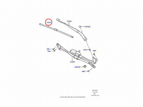 ワイパーブレード 左右セット フロント用 LAND ROVER(ランドローバー) [LR154897]