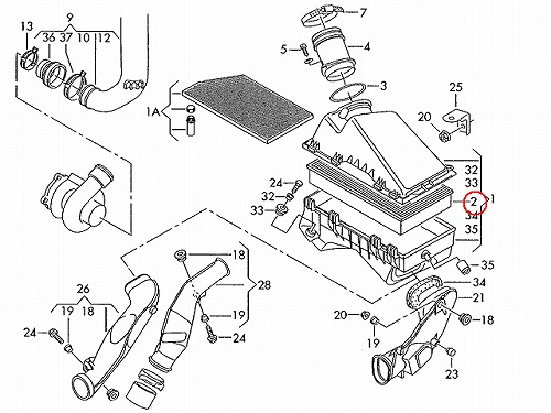 エアフィルター(エアクリーナー) VW(フォルクスワーゲン) [LX1835]