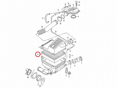 エアフィルター(エアクリーナー) VW(フォルクスワーゲン) [LX405]