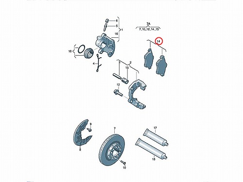 ブレーキパッド(ディスクパッド) フロント MINTEX製 AUDI(アウディ) [MDB1826]