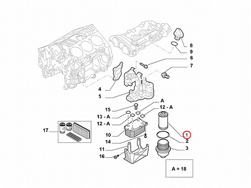 オイルフィルター ALFAROMEO(アルファロメオ) [OX399]