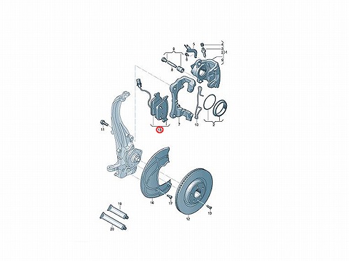 ブレーキパッド(ディスクパッド) フロント brembo製 AUDI(アウディ) [P85153N]