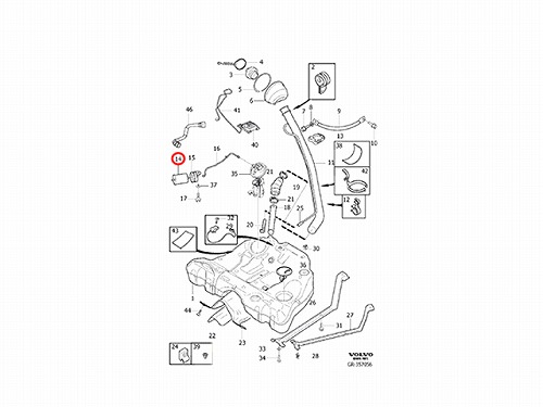 燃料フィルター(フューエルフィルター) VOLVO(ボルボ) [V30636704]