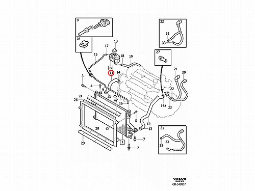 ラジエター アッパーホース VOLVO(ボルボ) [V30680912]