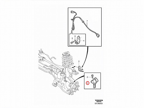 ABSセンサー(スピードセンサー) フロント VOLVO(ボルボ) [V30748149]