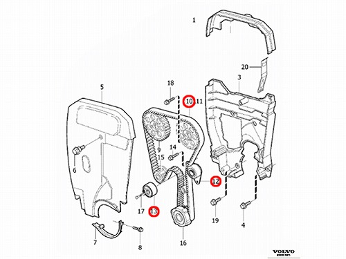タイミングベルトテンショナーセット VOLVO(ボルボ) [V30758261]