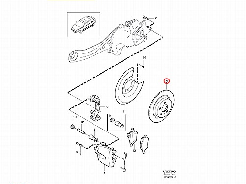 ブレーキローター(ディスクローター) リア VOLVO(ボルボ) [V30769113]