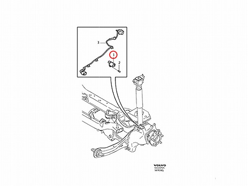 ABSセンサー(スピードセンサー) リア 左右共通 VOLVO(ボルボ) [V30793635]