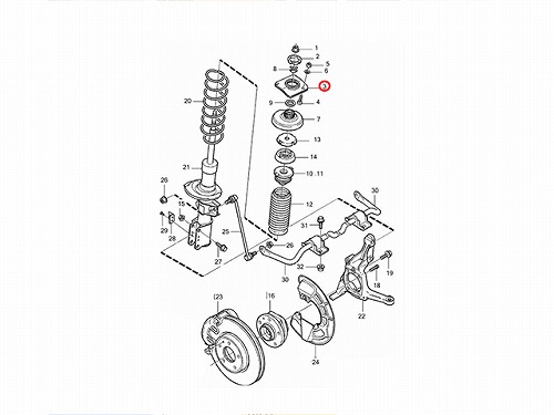 アッパーマウント フロント 左右共通 VOLVO(ボルボ) [V31200599]