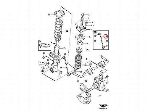 スタビリンクロッド フロント 左右共通 VOLVO(ボルボ) [V31201602]