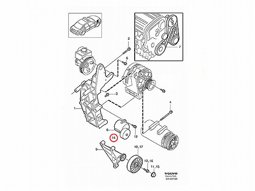 ベルトテンショナー VOLVO(ボルボ) [V31251250]