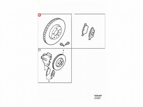 ブレーキローター(ディスクローター) フロント VOLVO(ボルボ) [V31262716]