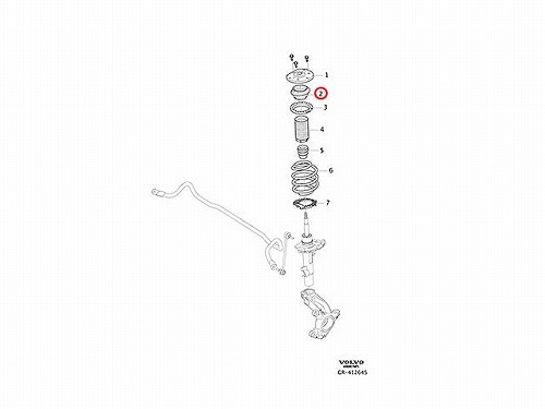 アッパーマウント フロント 左右共通 VOLVO(ボルボ) [V31277826]