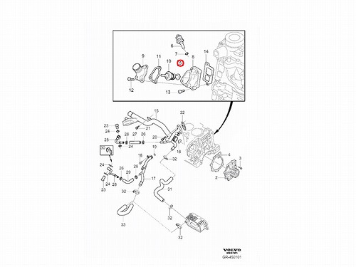 サーモスタット ASSY VOLVO(ボルボ) [V31293698]