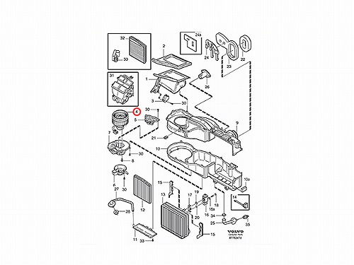 エアコンブロアモーター(ファン) VOLVO(ボルボ) [V31320392]