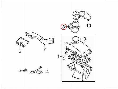 エアマスセンサー(エアフロセンサー) VOLVO(ボルボ) [V31342362]