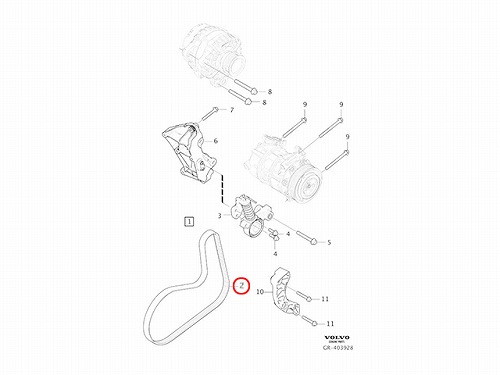 ファンベルト(Vベルト) VOLVO(ボルボ) [V31430015]