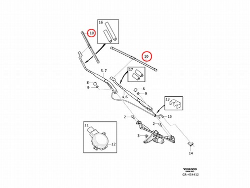 ワイパーブレード 左右セット フロント用 VOLVO(ボルボ) [V31490719]