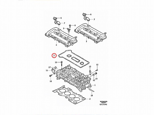 タペットカバーガスケット VOLVO(ボルボ) [V8694684]