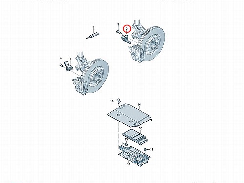 ABSセンサー(スピードセンサー) リア 右側(一部車両にはフロントにも使用) Porsche(ポルシェ) [WHT003856A]