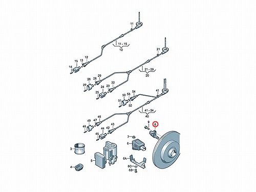 ABSセンサー(スピードセンサー) フロント 右側(一部車両にはリアにも使用) VW(フォルクスワーゲン) [WHT003856]