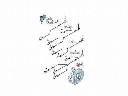 ABSセンサー(スピードセンサー) フロント 左側(一部車両にはリアにも使用) AUDI(アウディ) [WHT003857]