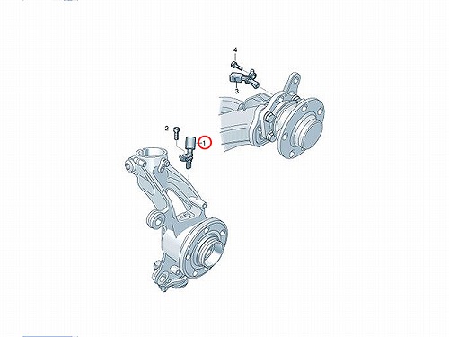 ABSセンサー(スピードセンサー) フロント 右側 VW(フォルクスワーゲン) [WHT003860]