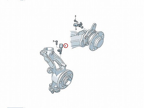 ABSセンサー(スピードセンサー) フロント 左側 AUDI(アウディ) [WHT003861]