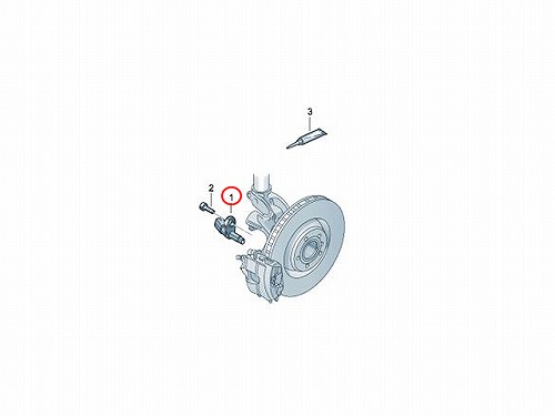 ABSセンサー(スピードセンサー) リア 左右共通 VW(フォルクスワーゲン) [WHT003864B]
