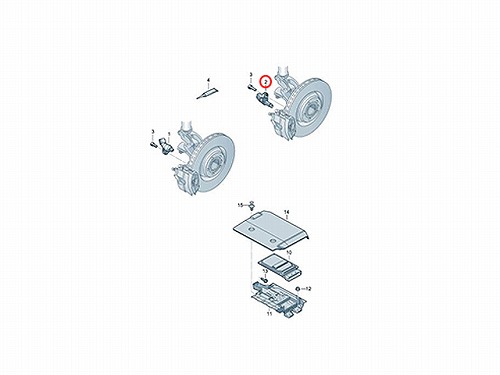 ABSセンサー(スピードセンサー) リア 左右共通 AUDI(アウディ) [WHT003864]