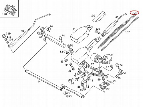 純正 ワイパーブレード 左右セット フロント用 メルセデスベンツ [wpb140r]