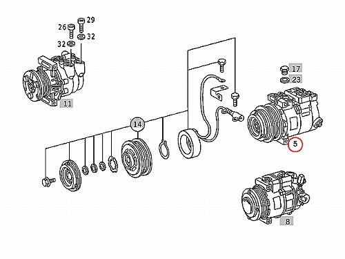 エアコンコンプレッサー メルセデスベンツ クラス