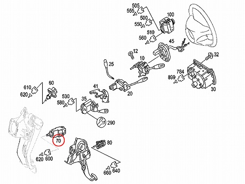 ストップランプスイッチ メルセデスベンツ Aクラス W169 Bクラス W245