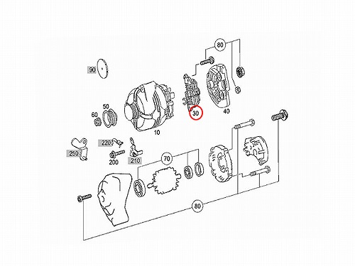 オルタネーター/ダイナモ レギュレーター メルセデスベンツ