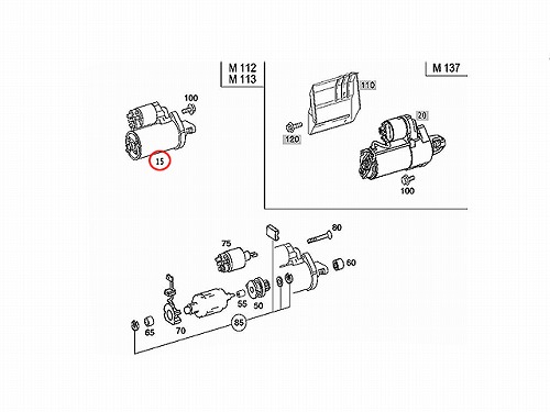 セルモーター(スターター) メルセデスベンツ [0051516501]メルセデス