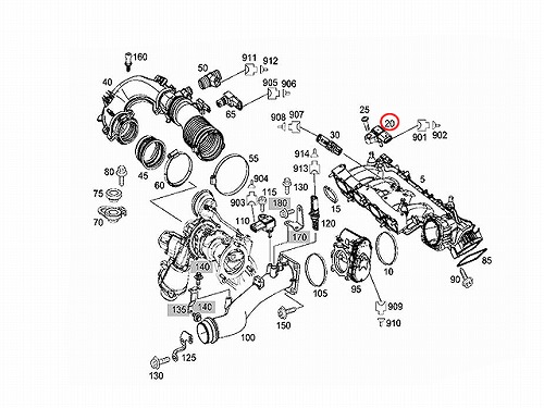 ブーストプレッシャーセンサー メルセデスベンツ [0091532228