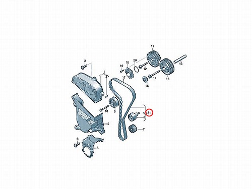 タイミングベルトテンショナーセット アウディ [