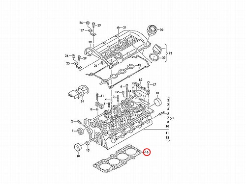 シリンダーヘッドガスケット AUDI(アウディ) [058103383M]AUDI