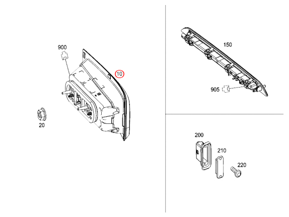 純正 W463A テールランプ 左右共通 メルセデスベンツ