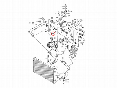 純正 ウォーターホース AUDI(アウディ) [06B121057J]