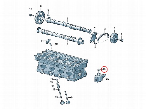 カムフォロワー VW(フォルクスワーゲン)イオス 1F ゴルフ4/5 1J