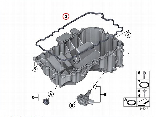 エンジンオイルパンガスケット BMW [11137627512]BMW N20(直4