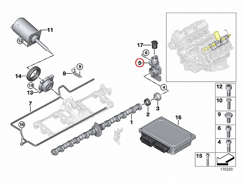 エキセントリックシャフトセンサー BMW [11377527017]