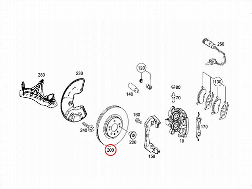 ブレーキローター(ディスクローター) フロント メルセデスベンツ