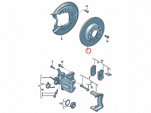 ブレーキローター(ディスクローター) リア VW(フォルクスワーゲン