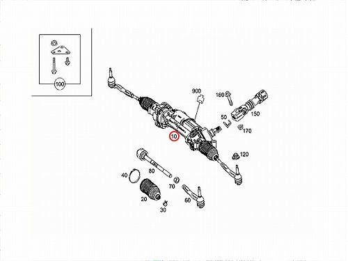 メルセデス ベンツ アクスルロッド/タイロッドインナー/ラックエンド/ラックエンド 左右共通 耐久強化HD品 W210，S210 MEYLE製 2103380415