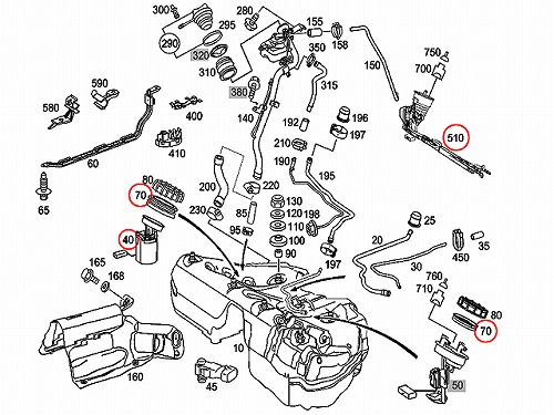 燃料ポンプ&燃料フィルター&ガスケット対策セット メルセデスベンツ