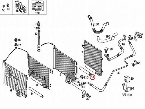 エアコンリキッドタンクレシーバー メルセデスベンツ クラス