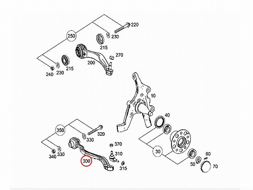 ロアアームコントロールアーム フロント 左側 メルセデスベンツ