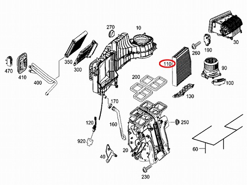 エアコンフィルター 外気用(チャコール) メルセデスベンツAクラス W176